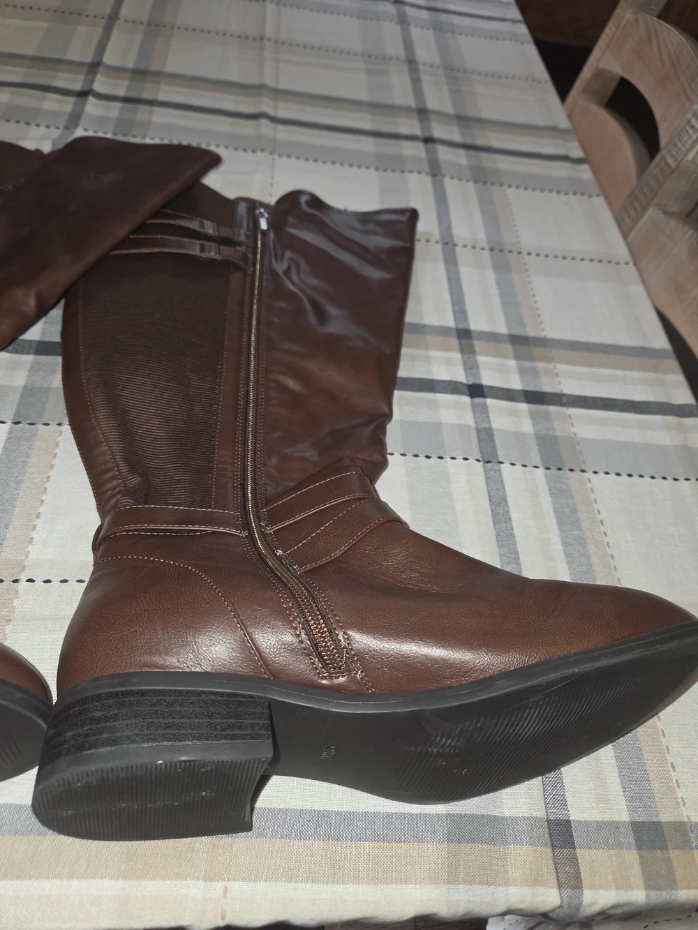 Torrid 9.5W Women's Brown Mid-Calf Buckle Riding Boots NWOB